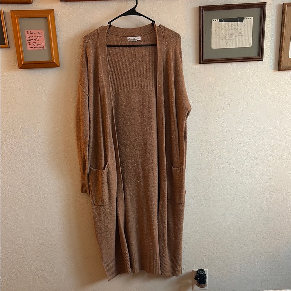 Women's Tan Sweater Cardigan